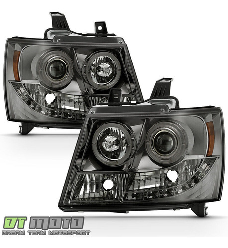 Par Faros Ahumado Led Chevrolet Tahoe Lt 2010 5.3l Foto 2