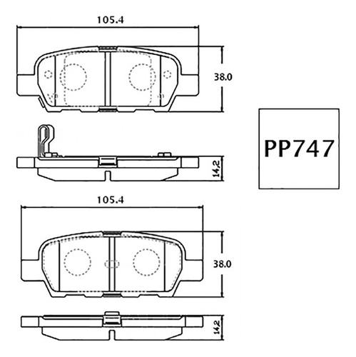 Pastillas Freno Traseras Para Nissan X-trail 2.5 2015/2017 Foto 2