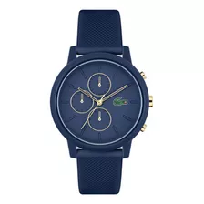 Reloj Lacoste Hombre 12.12 2011248 Multifunción Color De La Malla Azul Color Del Bisel Azul Color Del Fondo Azul