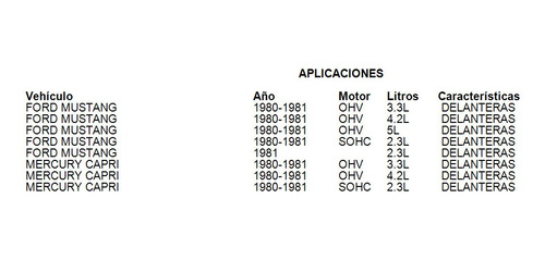 Balatas Delanteras Capri 1981 Fritec 4.2l Mercury Foto 4