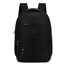 Mochila Masculina Notebook Otawa Feminina Poliéster Santino Cor Preta