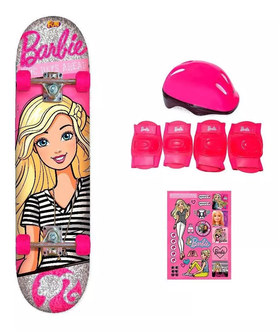 Barbie Skate Com Adesivos My Best Friend - Fun Divirta-se