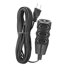 Extensão Elétrica 10 Mts 3 Tomadas Preto 10a Liege - 845809 127v/220v