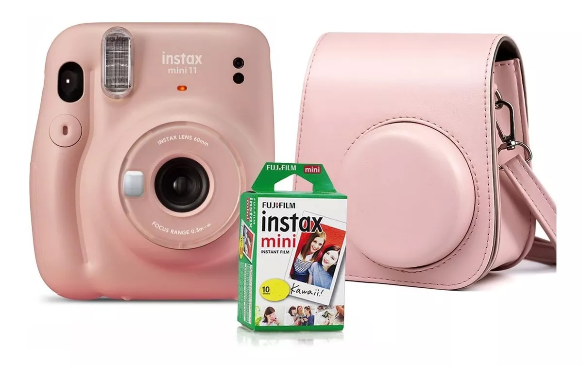 Câmera Instantânea Instax Mini 11 Rosa Claro+ 10 Filmes +bag