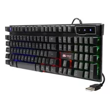 Teclado Gamer Semi-mecânico Anti-ghosting Rgb Knup Kp-2043a Cor De Teclado Preto Idioma Português Brasil