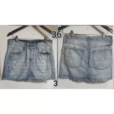 Mini Saia Jeans Com Elastano 