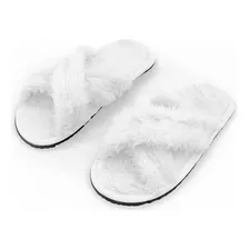 Pantufa Feminina Pelúcia Cruzada Chinelo Sandália Premium 