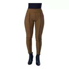 Calça Legging Xadrez Skinny Grossa Cintura Alta