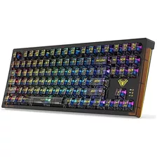 Teclado Inalámbrico, Teclado Juegos Mecánico Rgb 19 M...