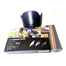 Kit Filtros 58mm + Parasol Et60ii Para Lente 55-250 Canon