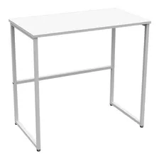 Mesa Escrivaninha Computador Madeira Mdf Trabalho Home Offic Cor Branco