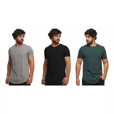 Kit 3 Camisetas Blusa Oversized Longline Atacado C1