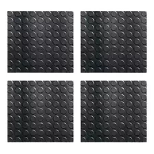 Tapete Piso Para Rampa Borracha Antiderrapante Moeda 4 Pcs Cor Preto