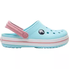 Sandália Crocs Crocband Clog Kids Ice Blue/white