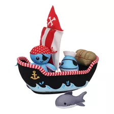 Manhattan Toy Barco Pirata De Neopreno Juguete De Baño Flota