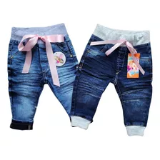 Kit 2 Calças Jeans Bebê Pmg Feminina