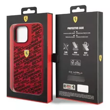 Funda Ferrari Scuderia Rojo Con Negro Para iPhone 14 Pro Max