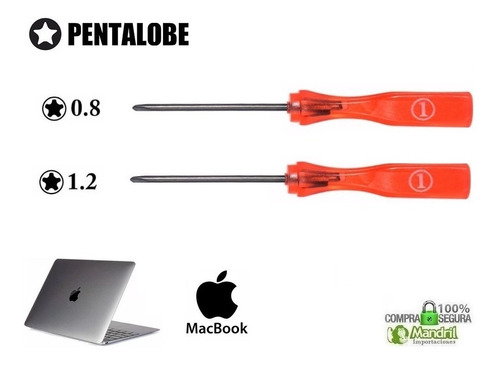 Desarmador Pentalobe P5 0.8m 1.2m iPhone Macbook Estrella
