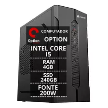 Pc Computador Intel Core I5 3ª Ger 4gb Ssd 240gb Fonte 200w