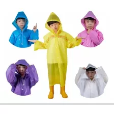 Capa Carpa Niños Impermeable Lluvia Capota Eva