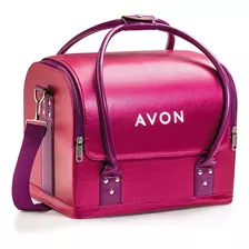 Maleta De Maquiagem Avon Preta E Rosa - 2,3kg