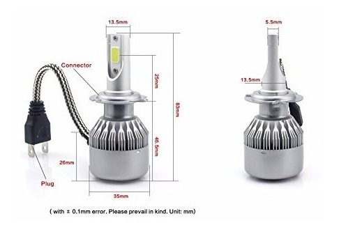 Led Luz Alta 3800lm H7 6000k Hyundai Sonata Ao 2015 A 2016 Foto 4