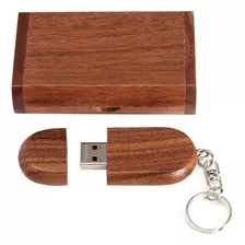 Memoria Usb 2.0 De 16 Gb Con Caja De Madera 16gb