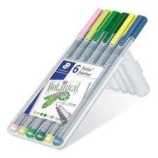 Estojo 6 Caneta Staedtler Triplus Fineliner 0.3mm Botanical 