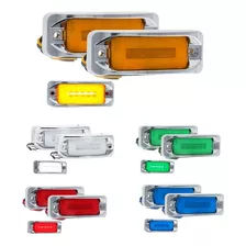 Par Plafon Rectangular 5 Led Arillo Gel Fija Estrobo 12-24vf