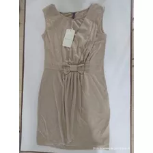 Vestido De Suave Y Fresco Algodón , Color Beige. Talla L