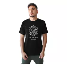 Camiseta Rpg De Mesa Let The Dice Decide D20 Nerd Geek