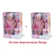 Duas 2xbonecas Reborn Newborn Dengo Divertoys -frete Grátis*