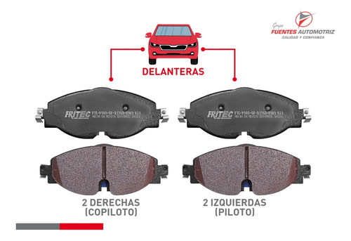 Kit Balatas Delanteras Para Vw Caddy 1.6 De 2020 Cermica Foto 2