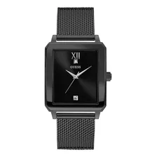 Reloj Guess Hombre 40mm - Brazalete Negro Esfera Negra Caja 