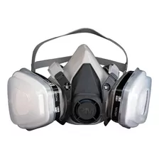 Respirador De Máscara 3m 6200 Con 1 Par De Cartuchos Químicos Para Vapores Orgánicos (modelo 3m 6003) - Tam M