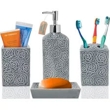 Set Accesorios De Baño Comfify Gray1