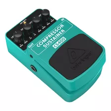 Pedal De Efeito Behringer Compressor Sustainer Cs400 Verde-claro