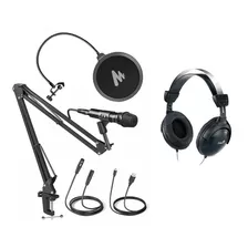 Pack Streamer Maono Au-hd300s Más Audífonos Genius Hs-m505x