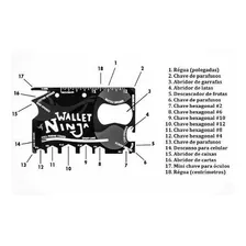 Cartao Multi-ferramentas Usa Carteira 18-em-1 Ninja Wallet