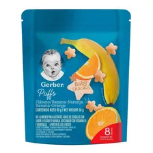 Snacks Gerber Puffs Etapa 3 Plátano Naranja Bolsa 50g