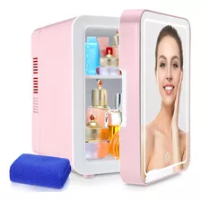 Mini Refrigerador De 6l Con Espejo De Luz Led Regulable, Min