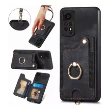 Cards Solt Wallet Ring Holder Funda De Piel Para Xiaomi