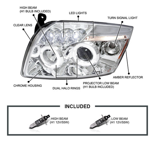 Par Faro Led Dodge Caliber Sxt 2007 2.4l Foto 2