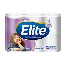 Papel Higiénico Elite Ultra Con Seda Doble 30 m De 12 u