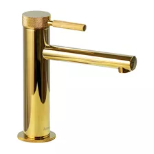 Torneira Lavabo Redondo Mist Monoco B. Baixa Gold Dourado