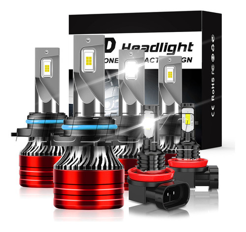 H1 H7 H11 Kit De Haz De Luz Led Hi/lo Para Bmw X5 2005-2013