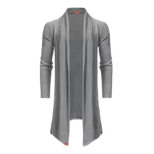 Blazer Cardigan Longo Masculino Casaco Estiloso Fashion