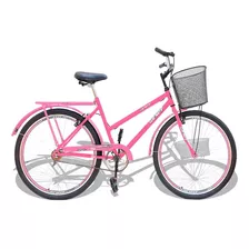 Bicicleta Aro 26 Wendy Modelo Poti Com Cesta Cores Cor Rosa