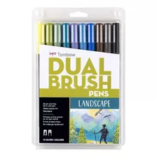 10 Marcadores Tombow Dual Brush / Landscape Paisajes