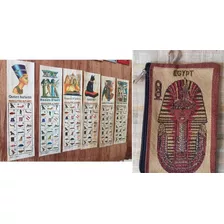 Egípcio - Kit 2 Bolsinhas Celular + 6 Marca Páginas Papiro